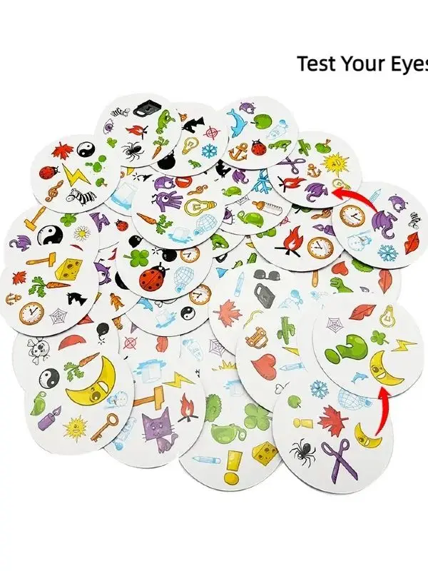 اختبار بقعة البصر الخاصة بك، ألعاب لوح البطاقات، صندوق حديد، ألعاب عائلية مضحكة للعطلات والتخييم والأصدقاء، هدايا عيد الميلاد والهالوين