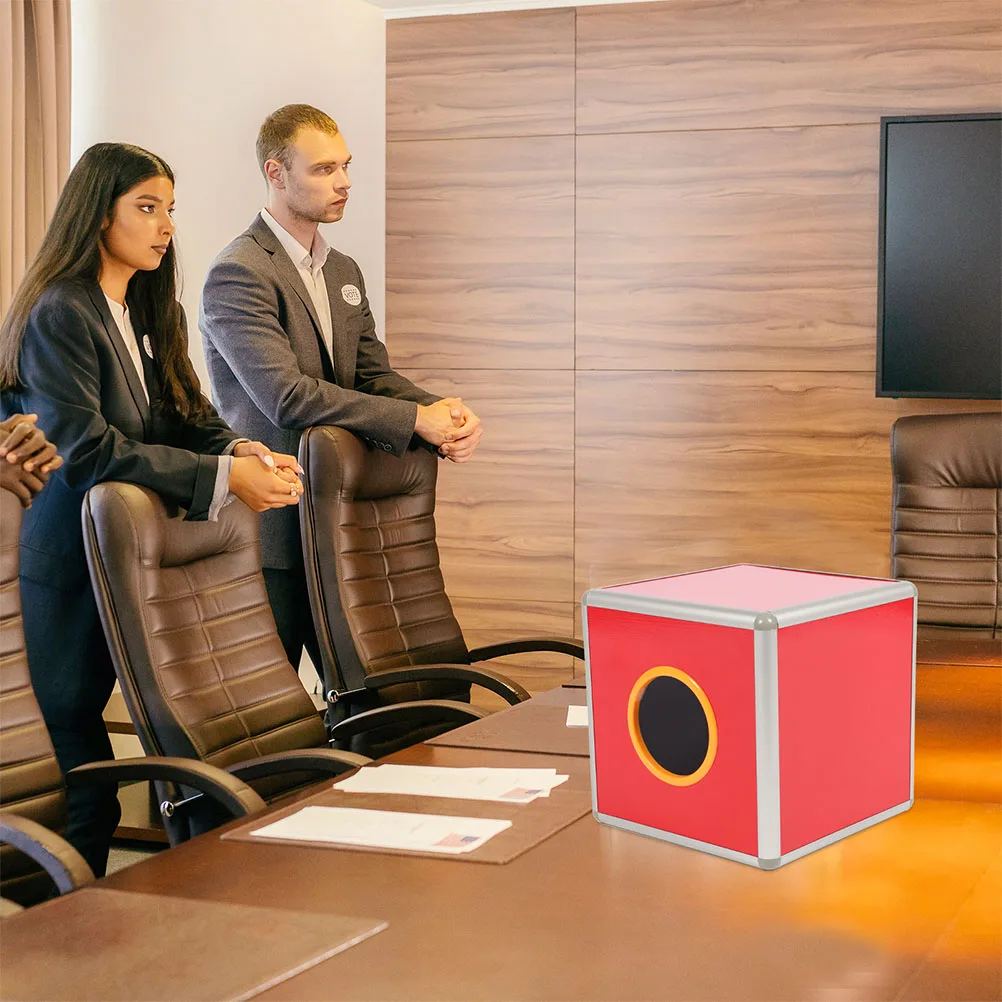 

30x30x30cm Lottery Multi Function Raffle Container Donation Ballot Box for Events Parties Game Non Transparent Square