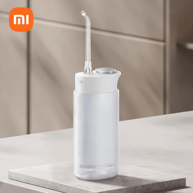 

Xiaomi Mijia electric oral irrigator F400 water flosser that has a 200-ml and four modes.whitening, cleaning, waterpulse tool