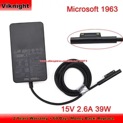 Genuine 1963 39W Charger for Microsoft 1963 Surface Laptop Go 1943 Power Supply Adapter 15V 2.6A