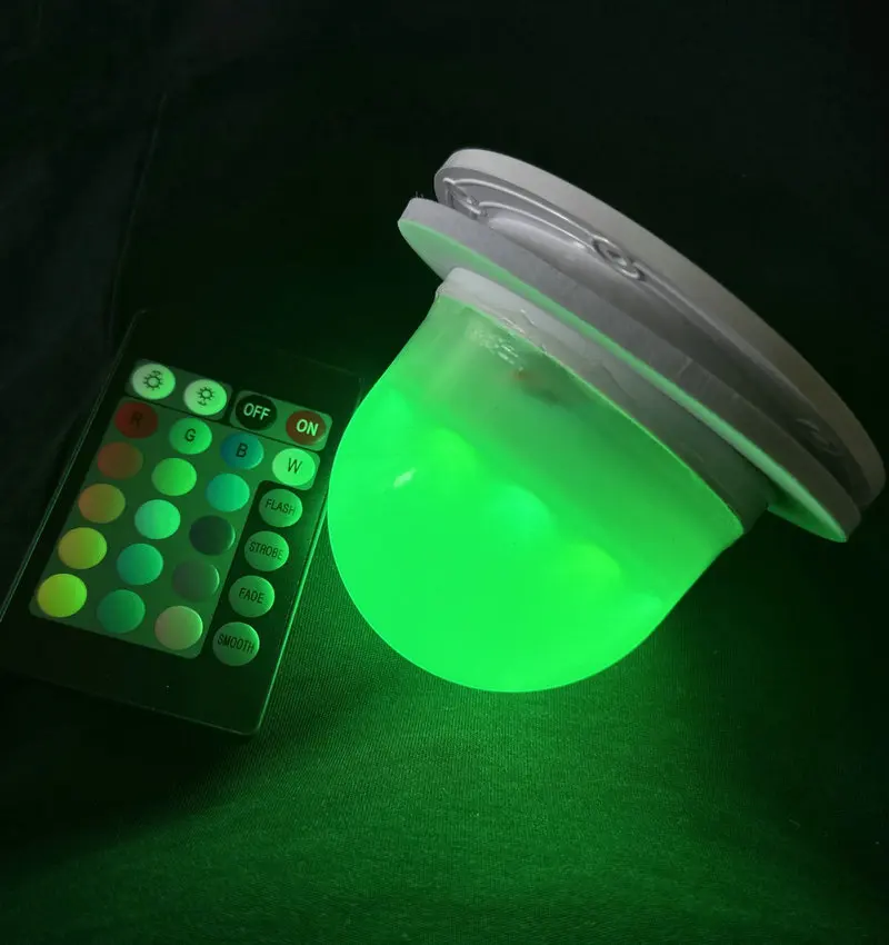 

Rechargeable LED Module w/Remote night Light Furniture Mood Lighting Decorative Ambiet RGBW Base Light f/Party Home 102mm(Dia.)