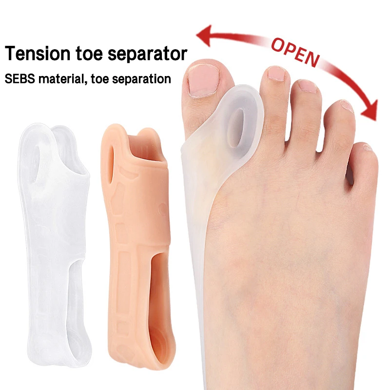 1PCS Silicone Gel Thumb Corrector Bunion Foot Toe Hallux Valgus Protector Separator Finger Straightener Adjuster Foot Care Tool