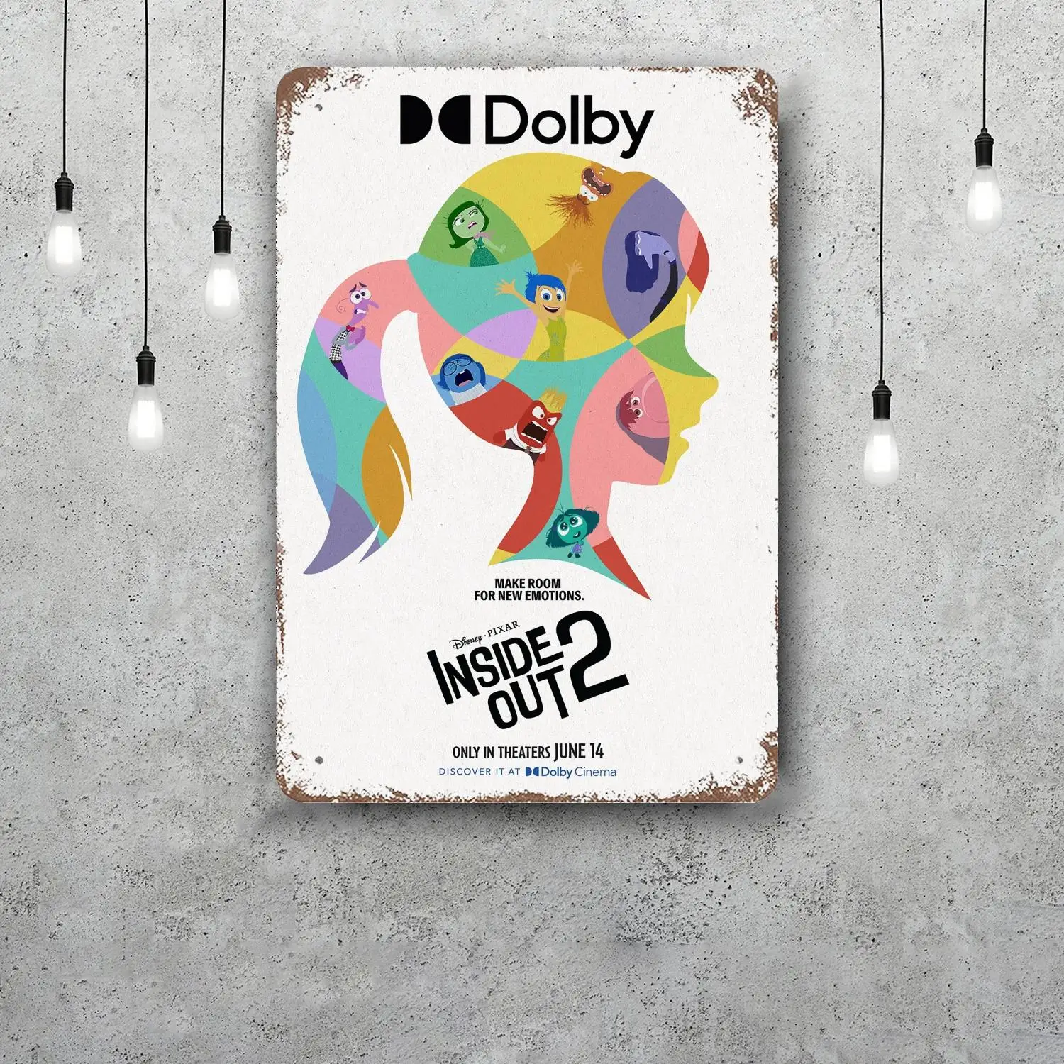 MINISO داخل خارج 2 علامات القصدير المعدنية خمر الملصقات ديكور لوحة معدنية الرجعية جدار ديكور فني لشريط المرآب