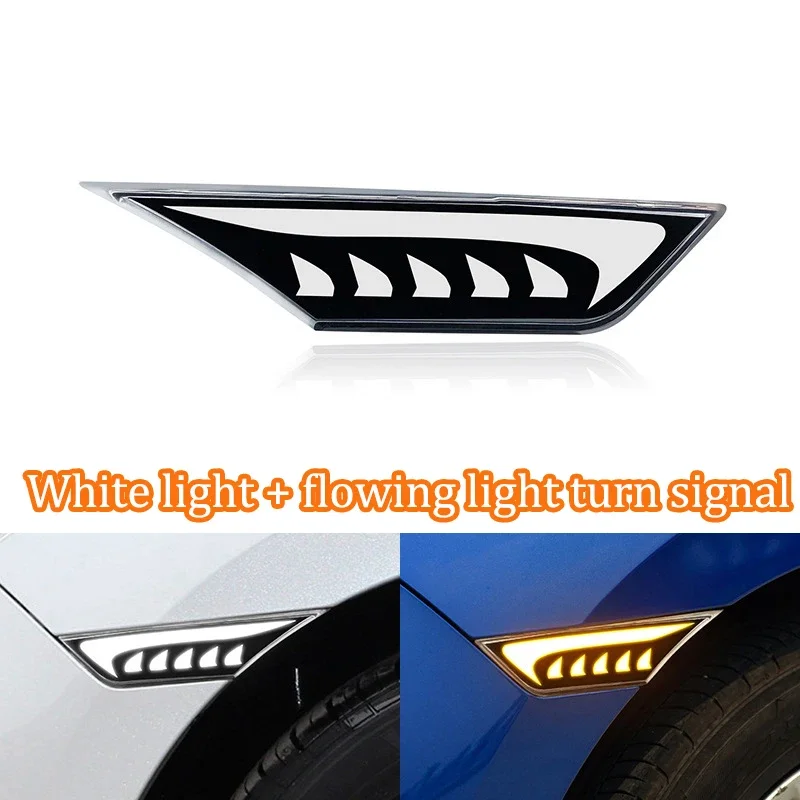 

2 шт. светодиодный боковой габаритный фонарь указателя поворота для Honda Civic 2016 2017 2018 2019 2020 2021 автомобильный указатель положения крыла белый желтый 12 В