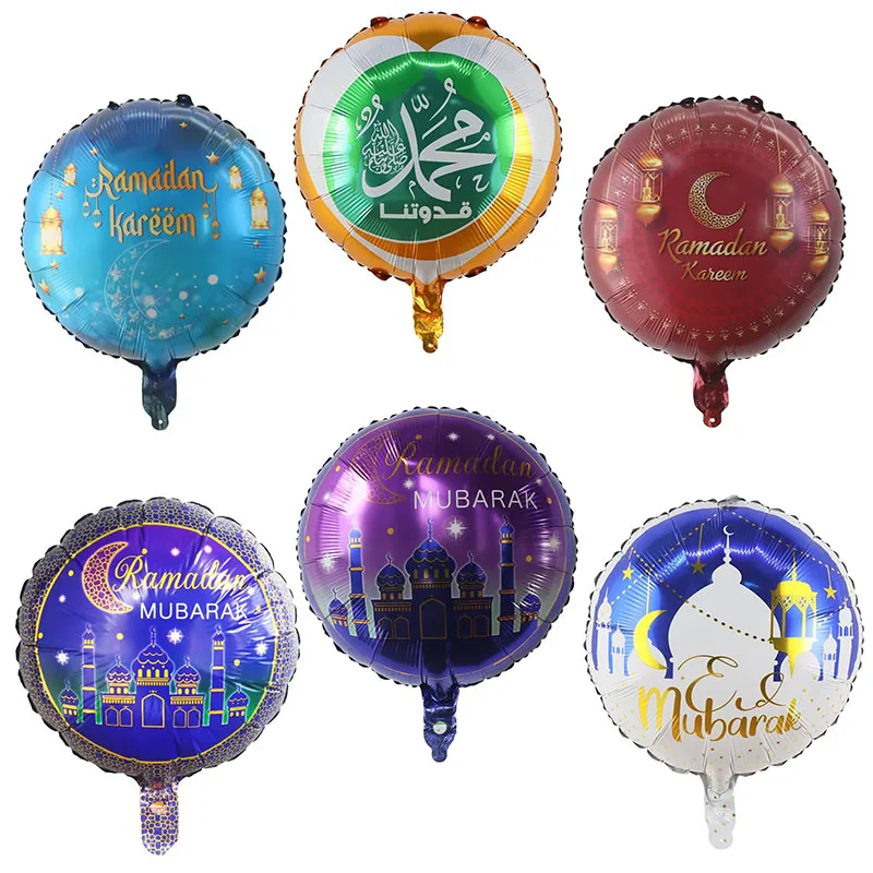 

100pcs 18Inch Eid Ramadan Moubarak Foil Helium Balloon Decoration Islam Ramadan Kareem Party Supplies Inflatable Air Globos