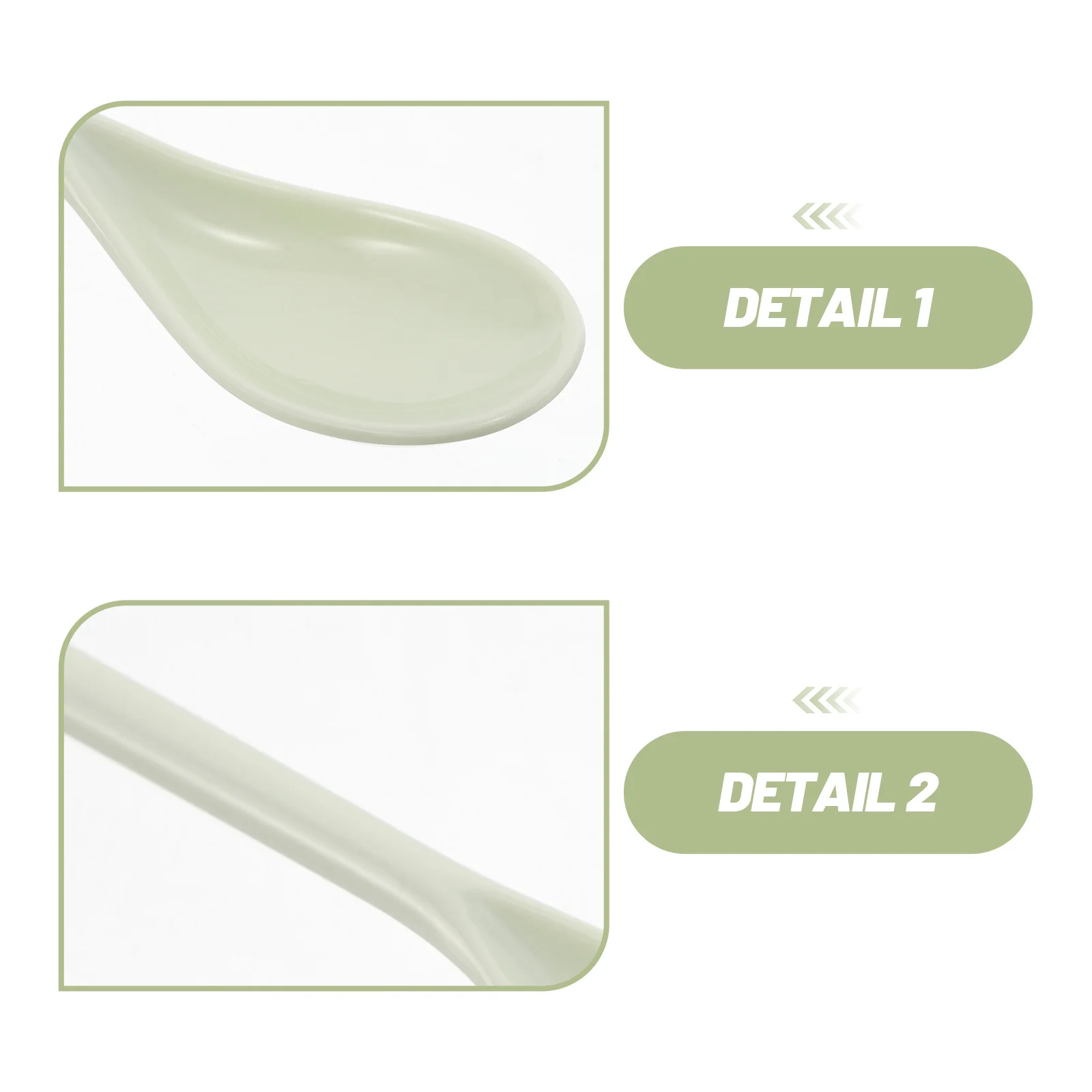 6 قطعة ملاعق أطفال بمقبض طويل مقاومة للسقوط من البورسلين المقلد أدوات تغذية إبداعية بلون واحد للأطفال الصغار والأطفال