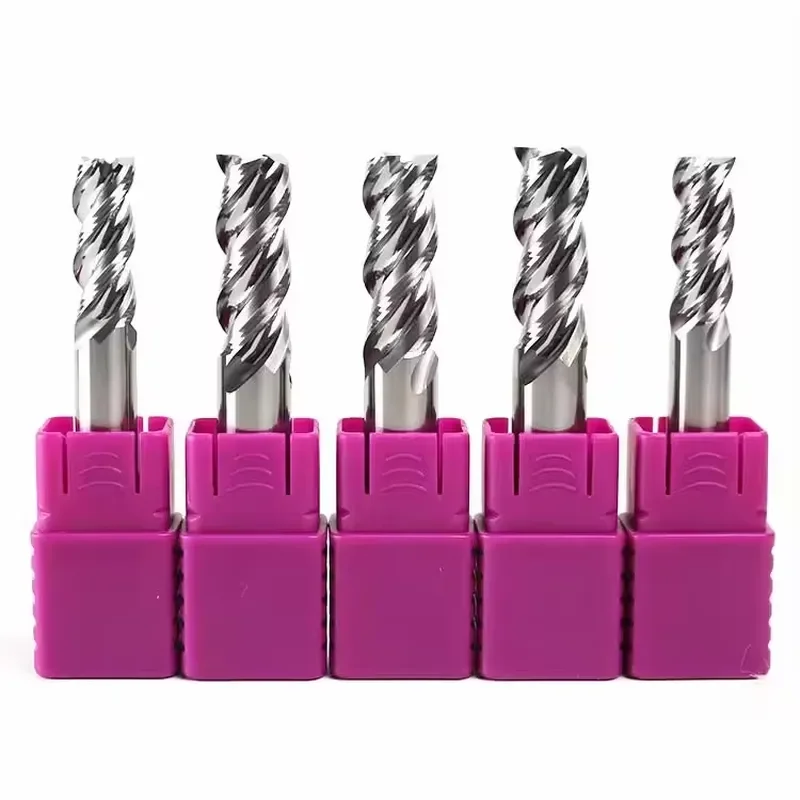 2026 Aluminum Alloy Steel End Milling Tool Face Mill Carbide Cutter 4 Flutes Customizable OEM 6mm-10mm Shank