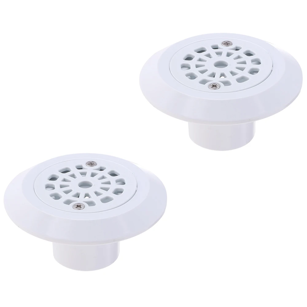 2Pcs Swimming Pool Accessories Replacement Round ABS Swimming Pool Drain Water Outlet