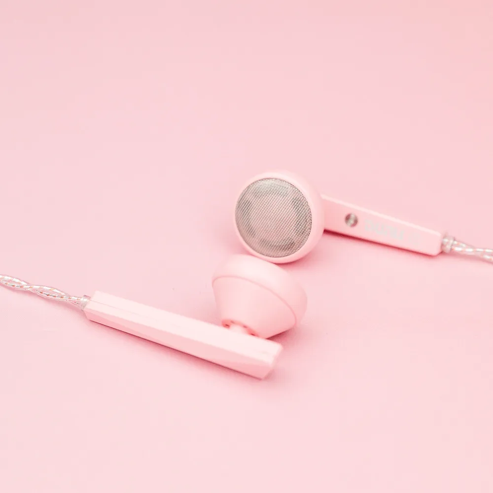 DUNU ALPHA 3 Limited Edition Cherry Blossom Pink 14.2mm Dynamic Driver Earbuds HiFi Flathead Earphones 3.5mm SE Termination