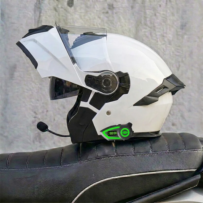 

Wholesale Most Popular Unisex ABS Material Motorcycle Open Face Helmet with Blue Tooth Full Graphic Dual Lens Motorcycle Helmets