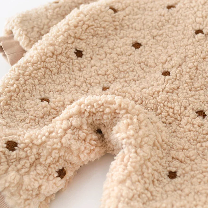 الكورية أزياء الوليد السروال القصير طفلة الشتاء نيسيي سميكة غامض زهرة حللا مع قبعة #5