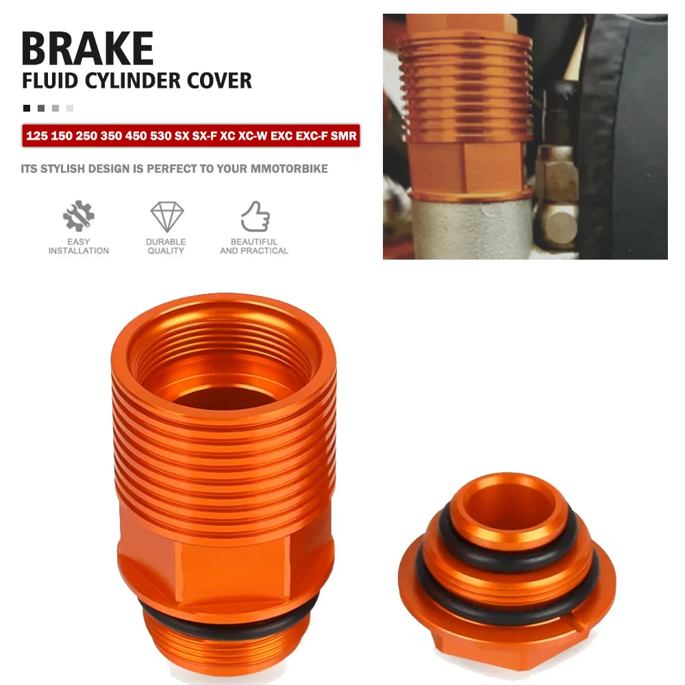 

Rear Brake Reservoir Extender Brake Fluid Cylinder Cover Cap For KT-M 125 150 250 350 450 530 SX SX-F XC XC-W EXC EXC-F SMR