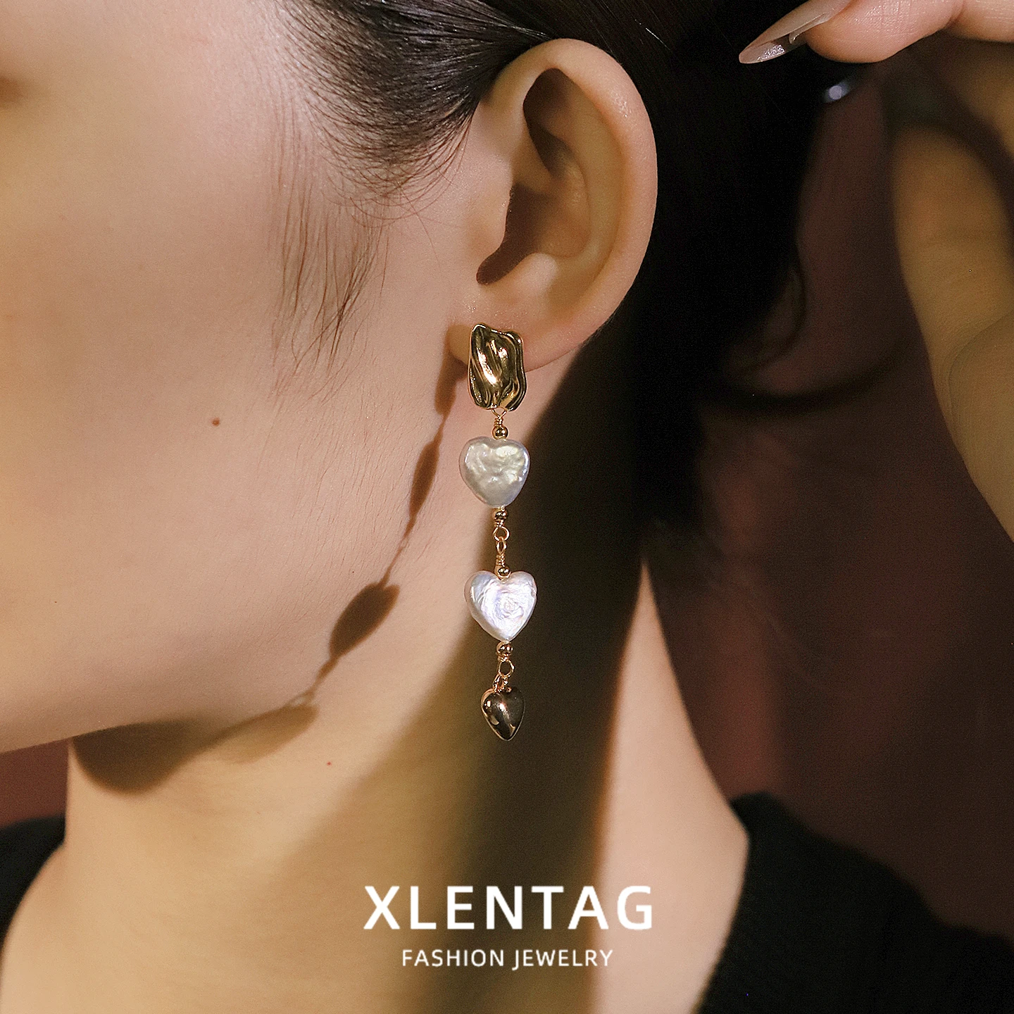 Genuine Freshwater Pearl Glass Earring for Women Daily Banquet Jewelry Gift Hand Woven Wire Tree Stud Earring Fashion Jewelry
