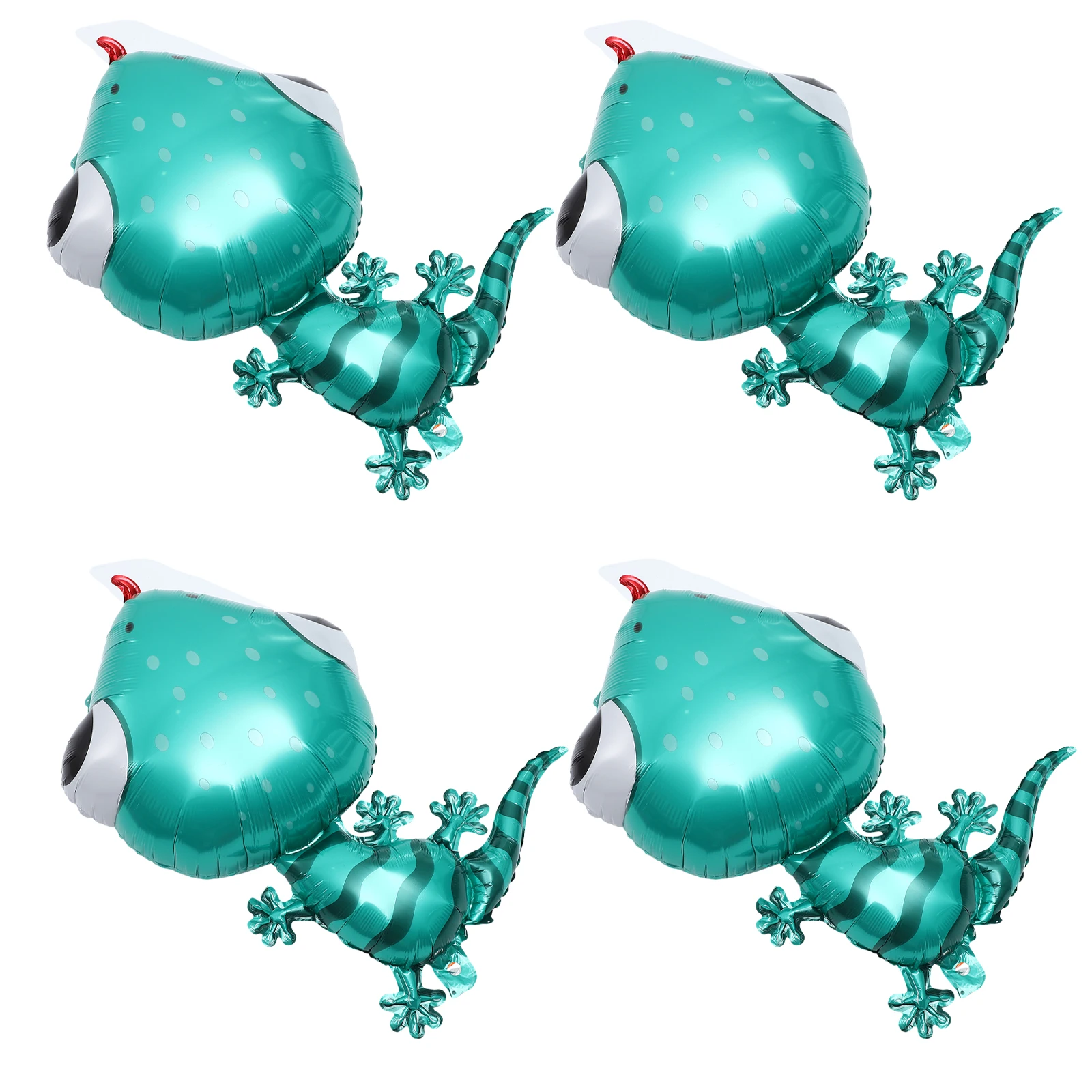 

4pcs Gecko Aluminum Film Animal Shaped Party Decorations Birthday Supplies Indoors Animals Shaped Balloons Outdoors