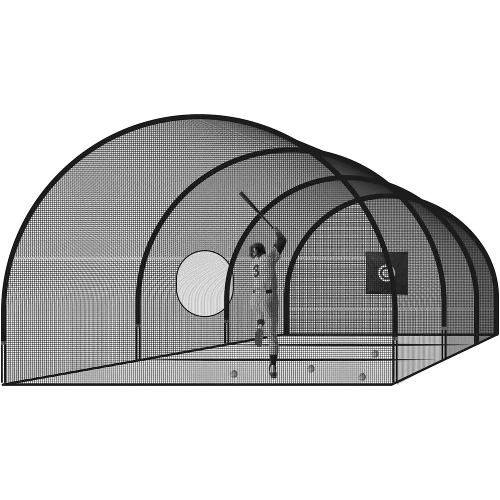 

Upgrade 30T Baseball and Sotball Batting Cage Net and e, Large Batting Cages Net with Steel e or Home - Backyard Batting Cage wi