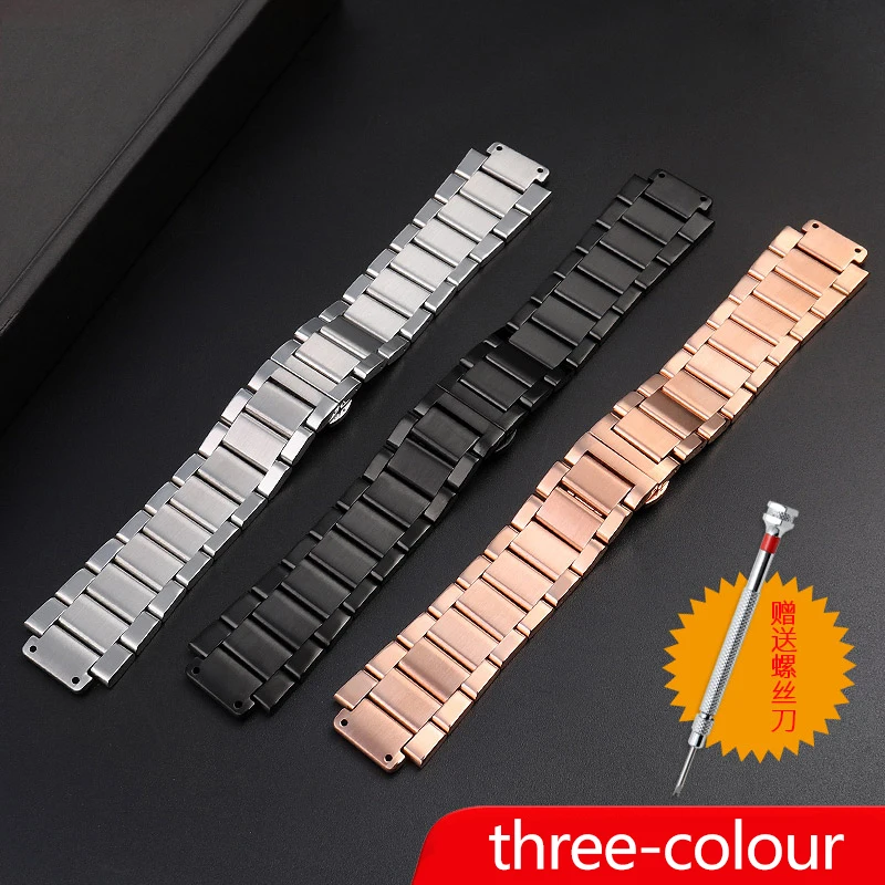 21*13MM 27*19 For HUBLOT Classic Fusion Big Bang Watch Strap with Raised Mouth Stainless Steel Watch band Steel Band Accessories