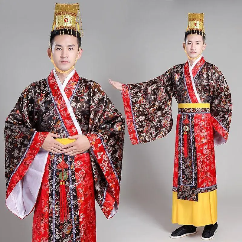 

Tang Dynasty Emperor costume Ancient clothing Qin Dynasty Han Emperor Wudi ancient dragon robe Han prince male costume costume