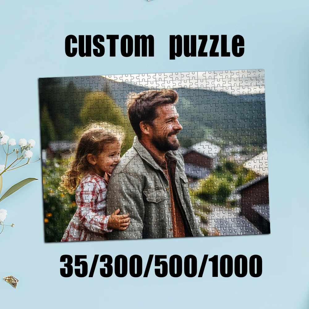 35/300pcs  parental Customized Photo Custom DIY Personalised Photo Portrait Puzzles Customizable Poster For Kids Toy Girlfrie