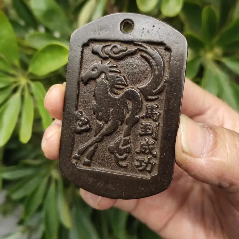 

Antique copper Decoration coin relief horse spending money collect vintage sign waist tags hanging ornaments handle pieces craft