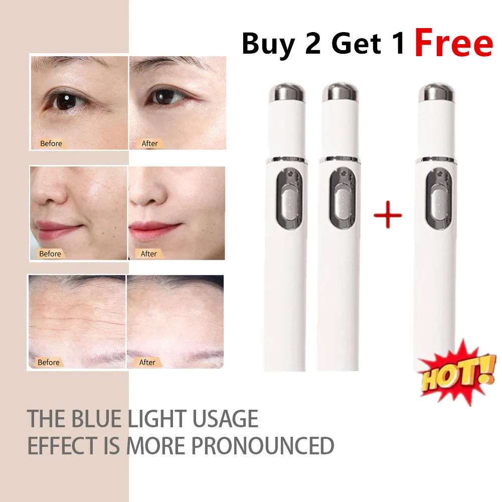 

3Pcs Facial Beauty Device Eye Massager Heating Vibration Reduce Eye Bags Blue Light LED Black Eye Circles Facial Care Tool