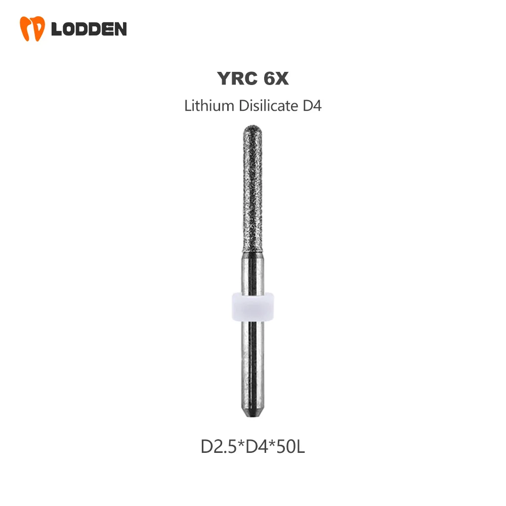 

LODDEN 1 шт. YUCERA 6X для фрезерования дисиликатов лития, зуботехнические фрезы EMAX для стеклокерамики D4, режущие инструменты 0.6/1.0/2.0, шлифовальные инструменты