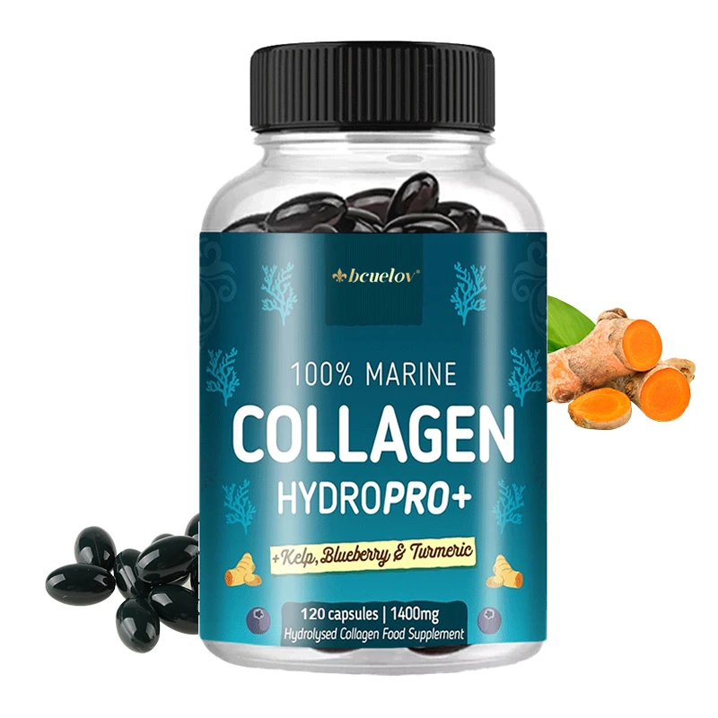 Marine Collagen Capsules, Supports Skin Health, Antioxidant and Anti-aging Benefits, and Promotes The Immune System