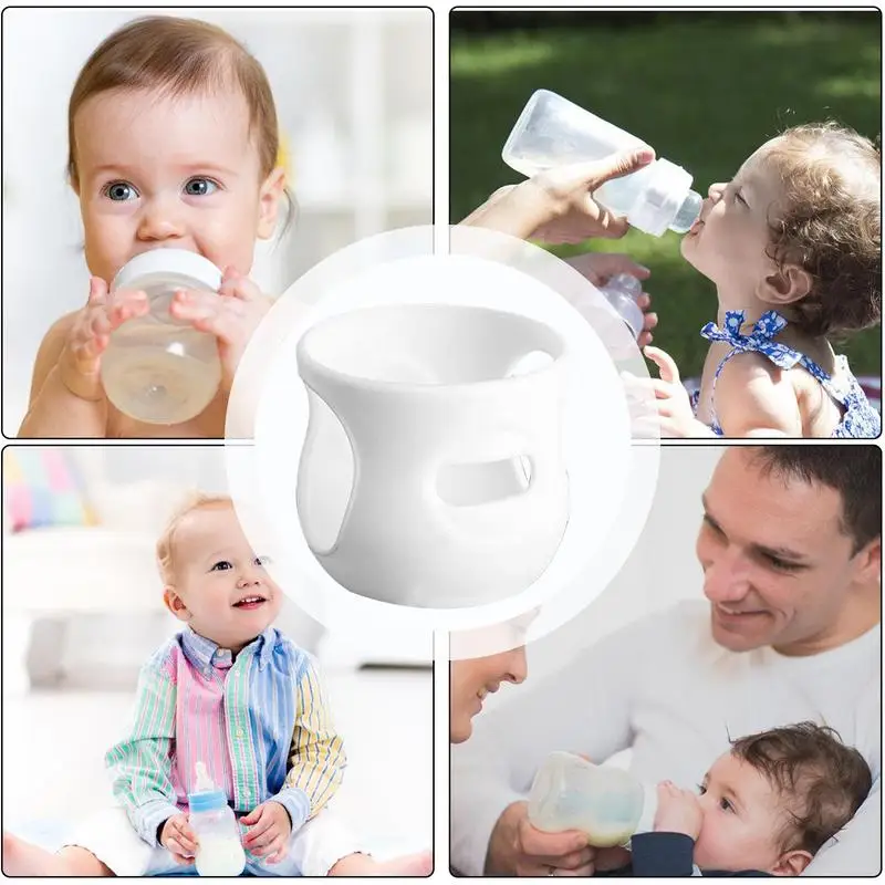 Silicone Baby Bottle Sleeve Reusable Milk Bottle Protectors Silicone Thermal Insulation Safe Milk Bottle Fall Protection Sleeve