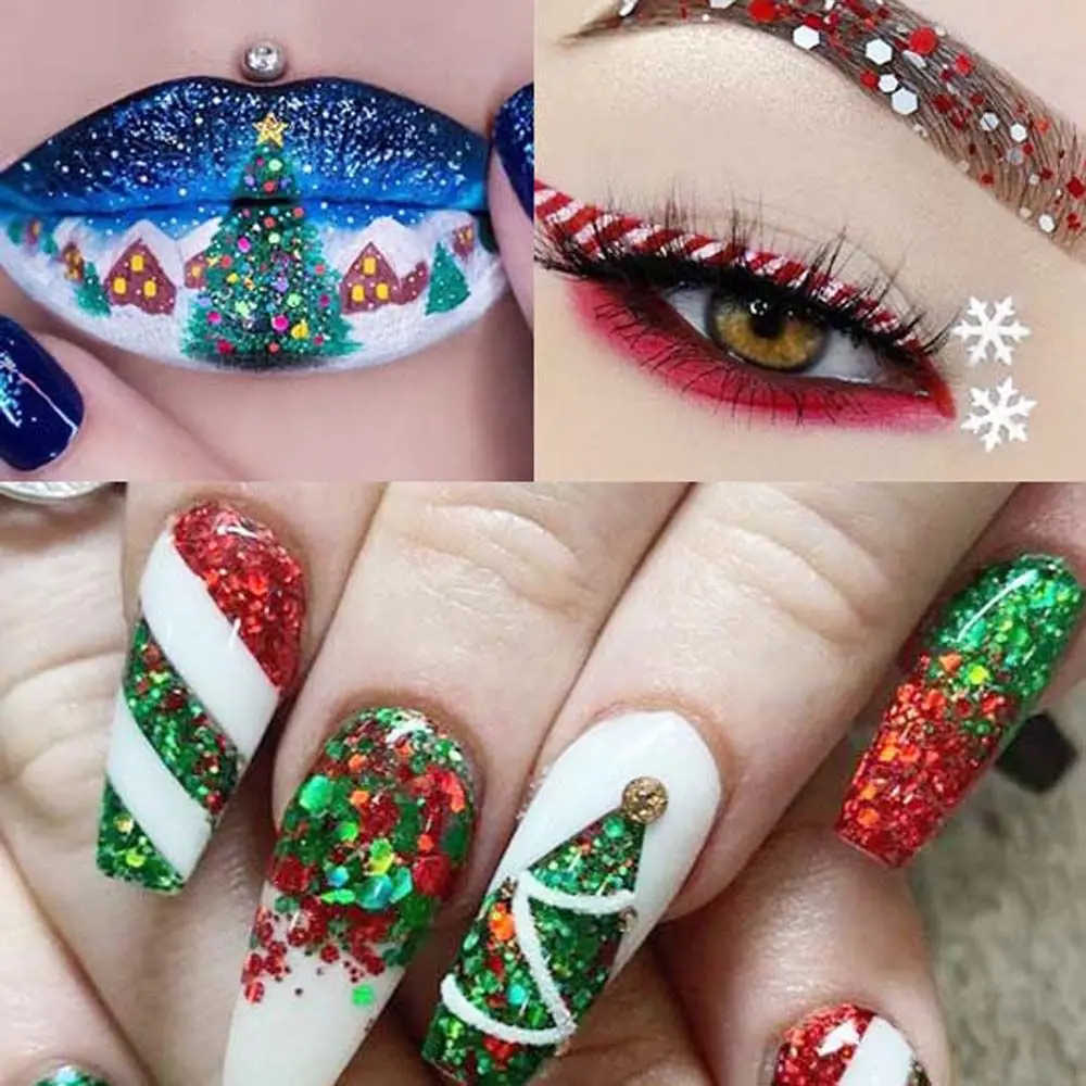 Manicure Accessories Santa Claus Snowman Nails Flakes Slice Christmas Nail Sequins Nail Art Jewelry Christmas Nail Decorations