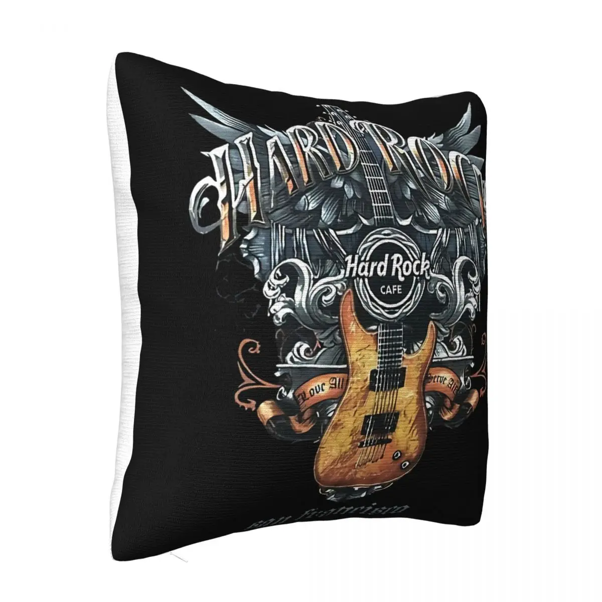 Hard Rock Hotel Cafe Las Vegas Love All Serve All Guitar Hard Rock Women Men Pillow Case