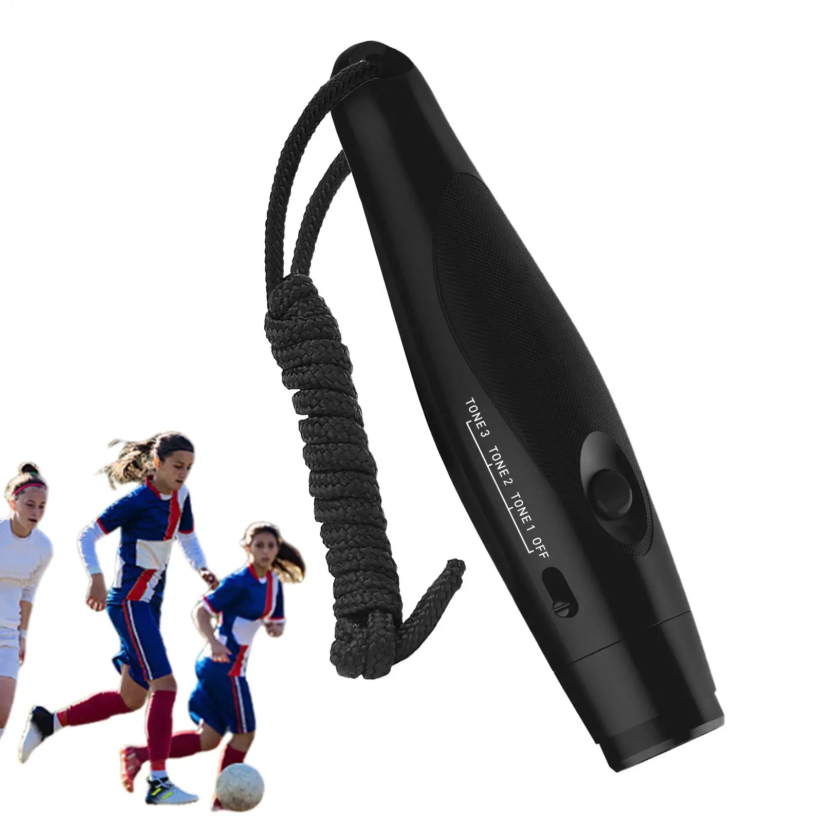 Electronic Whistle With 3 Tones & 3 Volumes Adjustable Handheld Referee Whistle For Sports Coaching, Dog Training, & Outdoor