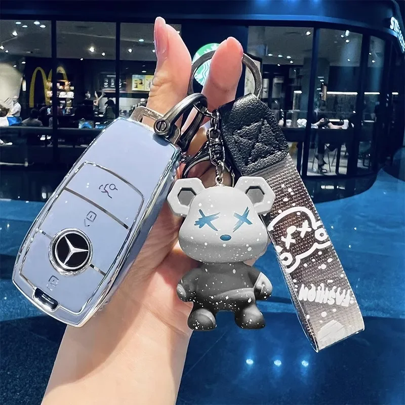 TPU Car Remote Key Case Cover Shell Fob For Mercedes Benz A B C E R Class GLS GLA GLK GLC CLS CLA AMG W204 W205 W212 W463 W176