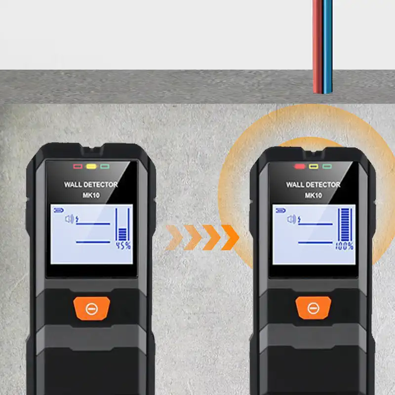 Imagem -03 - Detector de Metal e Fio de Parede Multifuncional Display Lcd Fios Vivos Cabo Pvc Tubulação de Água Scanner Scanner