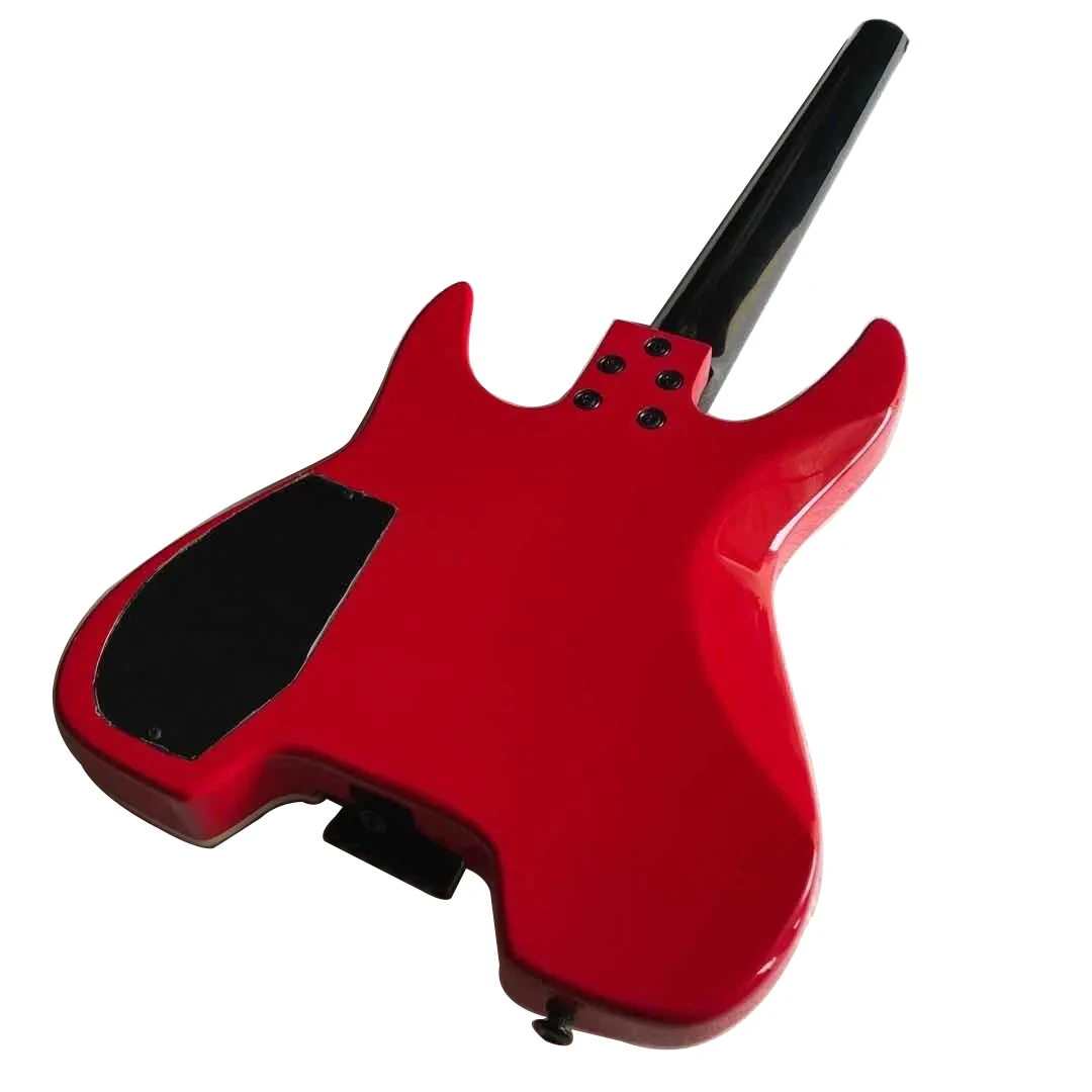 Headless  Guitar Red Colors 6 Strings Steinberger Shaped Portable Metal MusicTravel Accept Custom Any Style