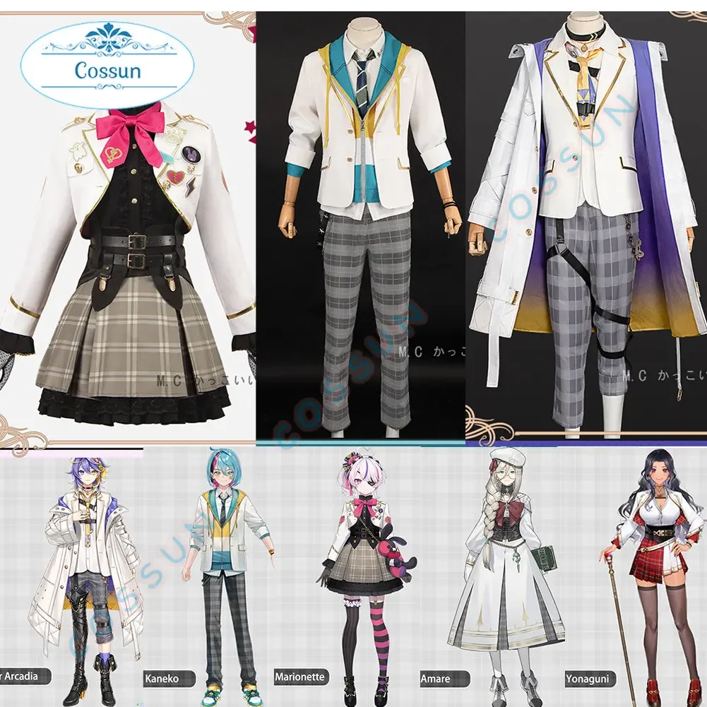 Vtuber Nijisanji EN ILUNA Maria Aster / Maria Marionette / Aster Arcadia /Scarle Yonaguni/ Kyo Kaneko Cosplay Costume Outfits