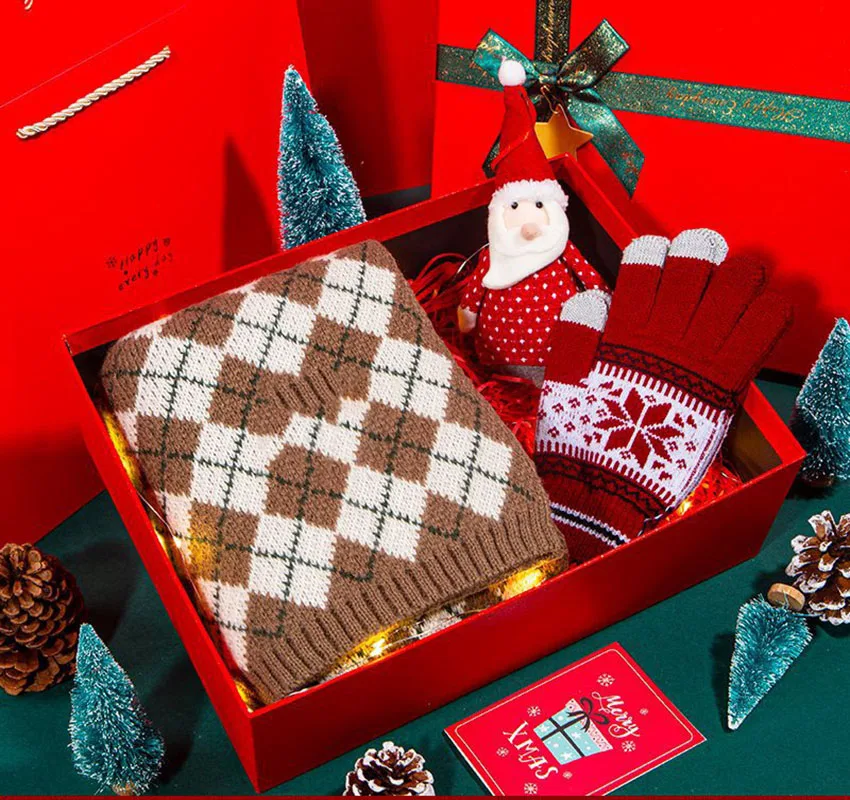 هدية عيد الميلاد، صندوق هدايا وشاح شتوي، هدايا عيد ميلاد عملية ومفكرة للفتيات والصديقات وأفضل الأصدقاء