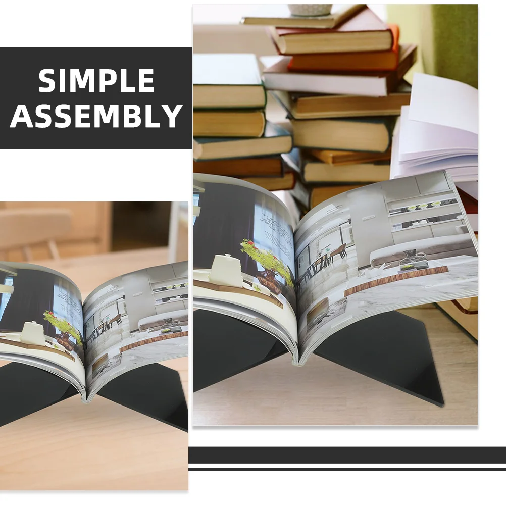 1pcs Creative Bookshelf Prop for Reading Miniature Acrylic Rack StandHolder Desk