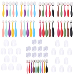 Colorful Blending Brushes with Caps Kit Soft Bristle for Crafting DIY Card Plastics Stencil Blending Ink Application Tool