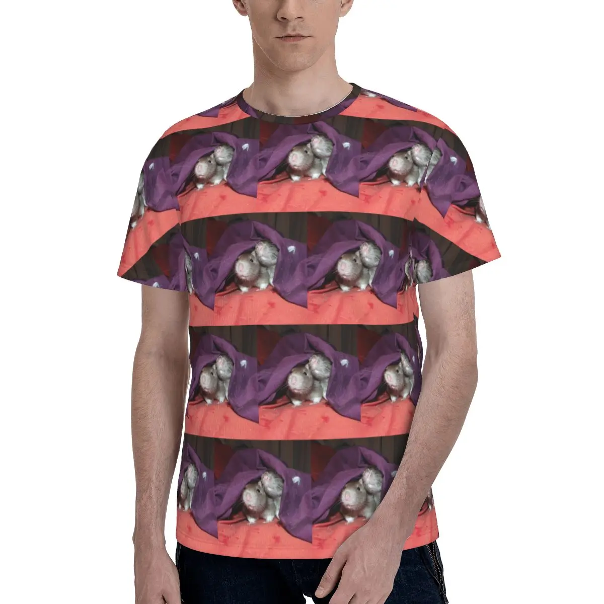 Hidden Rats T-Shirt for Men Cotton T Shirts Men's Short Sleeve Round Neck Summer Clothes Tops