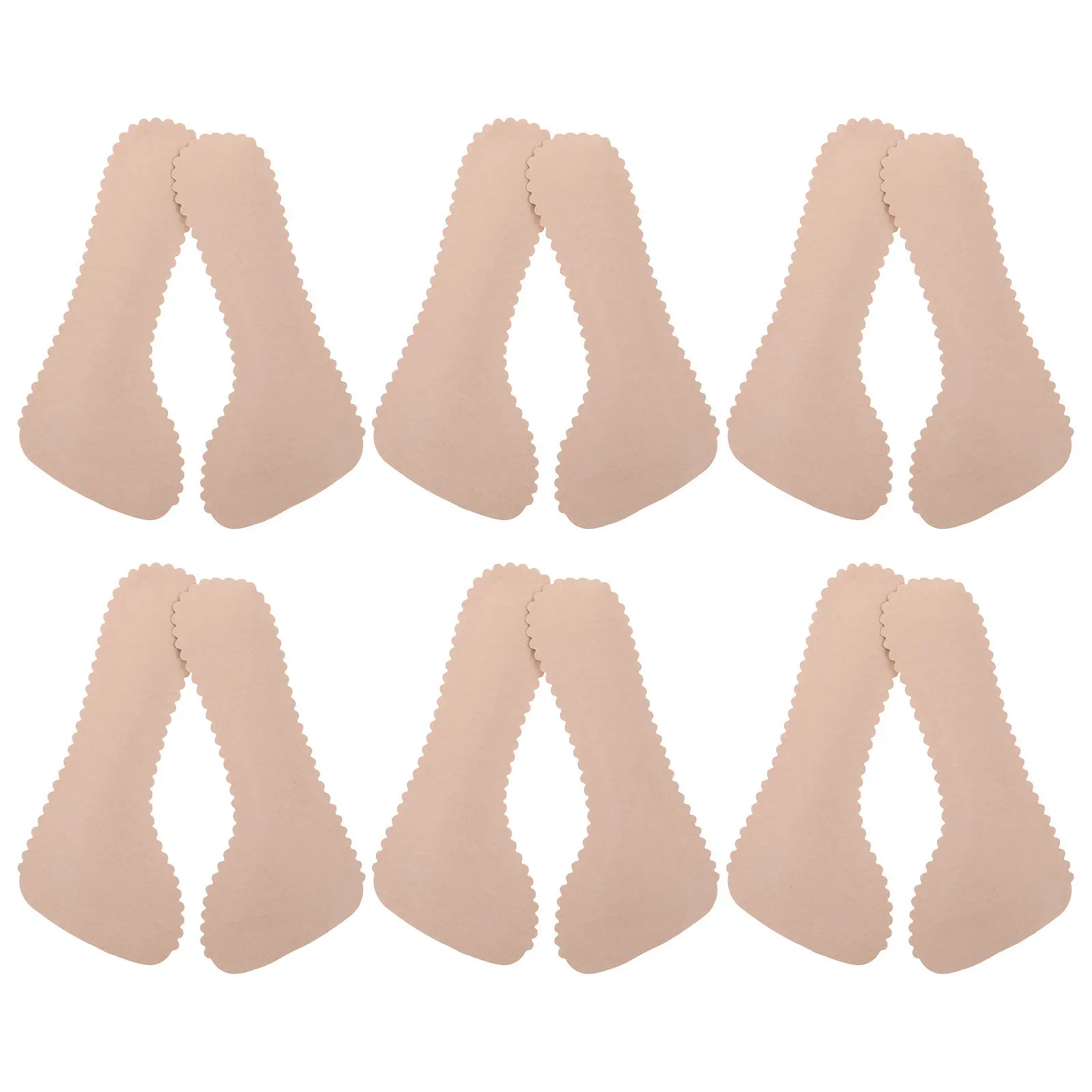 

6pcs High Heel Soft Pads 3/4 Self-Adhesive Forefoot Inserts Non-Slip Breathable Cushions For Sandals Dress Shoes Insoles For