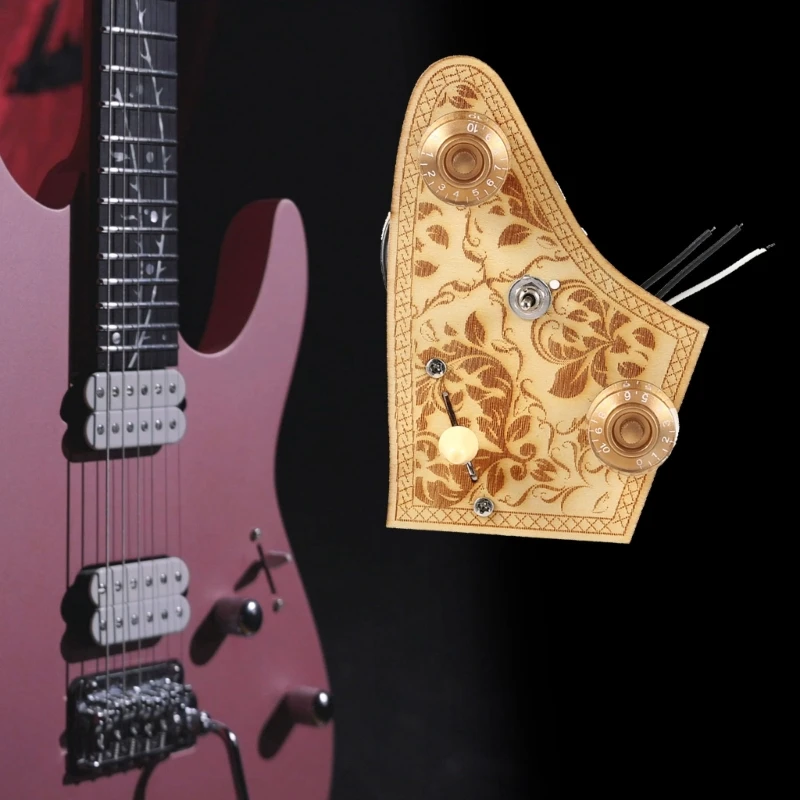 Preassembled 3 Way Guitar Switches Harness 1 Tone 1 Volumes Coil Split Design Easy Solder Installation Metal Plastic 24BD