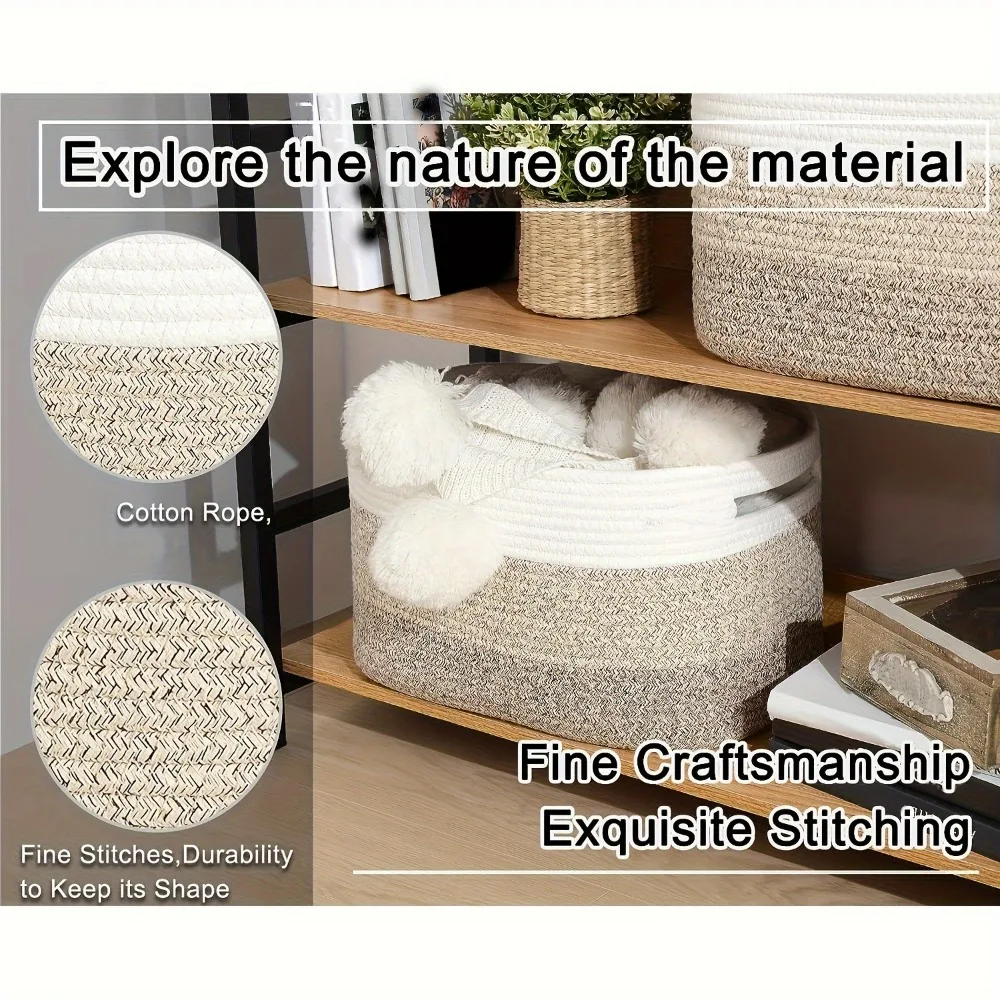 اليومية المنزل الغسيل غرفة نوم ألعاب الأطفال أشتات القطن المنسوجة للطي المتضخم سلة التخزين للطي صندوق تخزين ملابس سلة #5