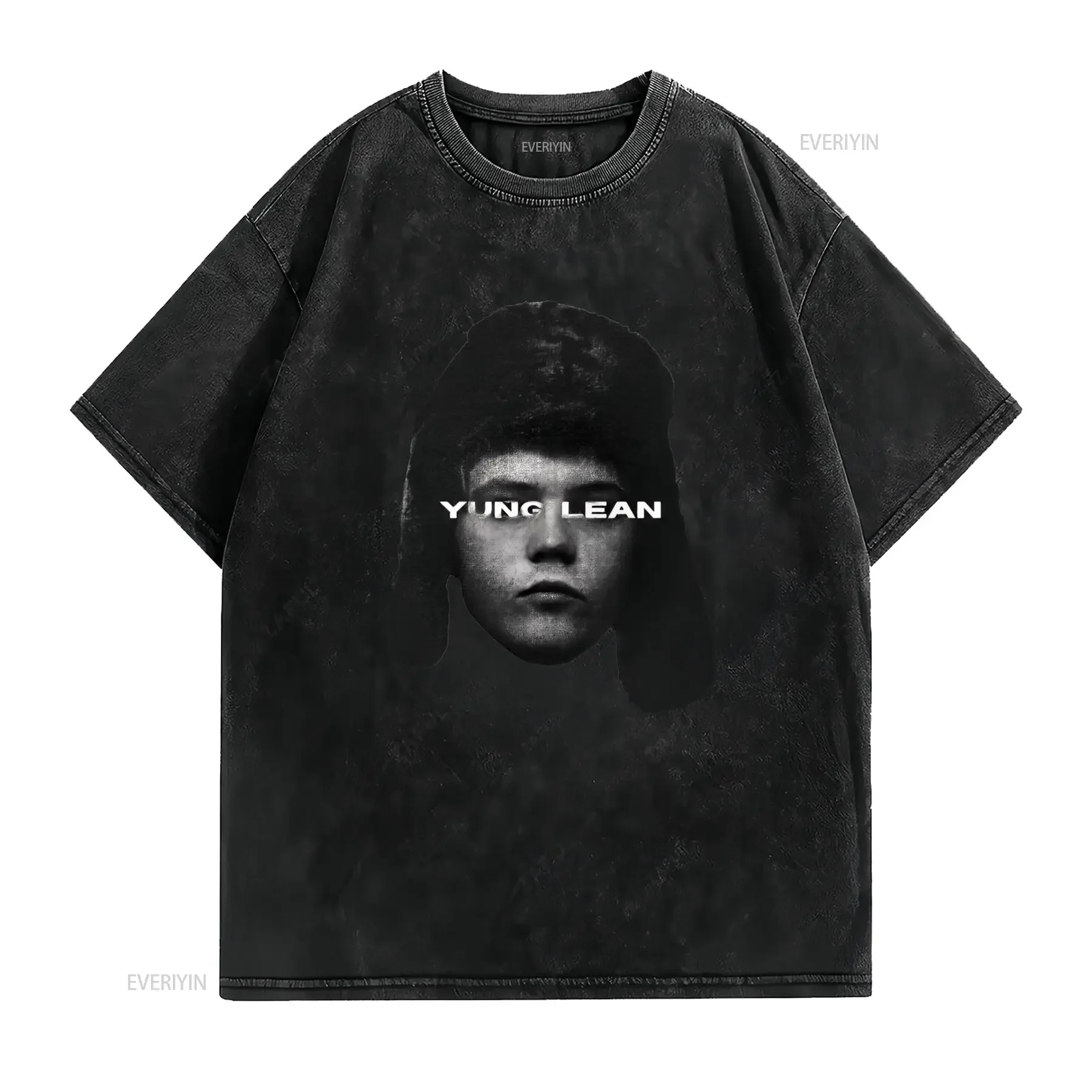 Yung Lean Heavy Cotton T Shirt Streetwear Casual Wear Music Merchandise Hip Hop Fashion for Fans vintage Washed Unisex
