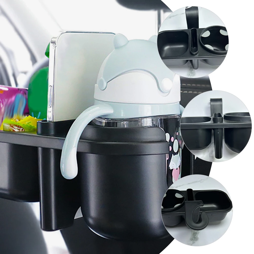 

Universal Car Cup Holder Multi-Functional Backseat Mount Snack Storage Rack Abs Pp Material Lightweight Drink Bottle Stand For