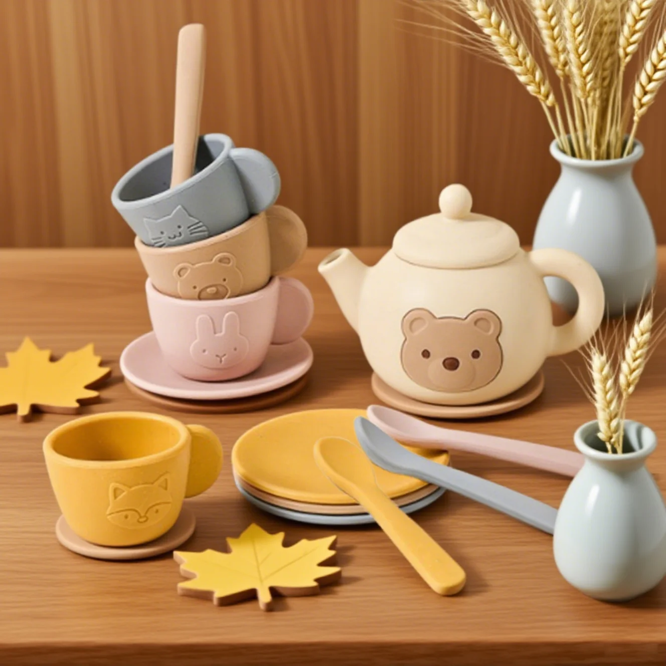 Crianças conjunto de chá jogar casa brinquedos fingir fazer chá jogar com bule chá lanche da tarde role play brinquedos meninos meninas presente do feriado