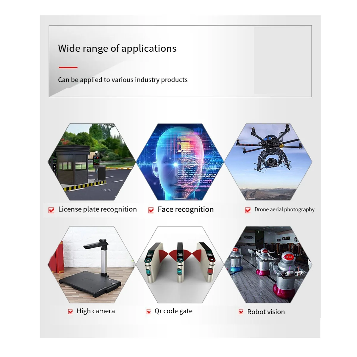 Модуль камеры 720P 60 ° Объектив без искажений Модуль OV9732_Y08A