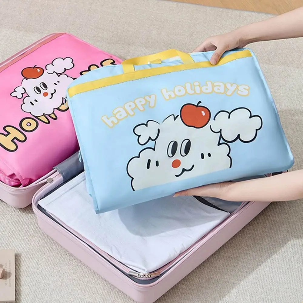 

Large Capacity Travel Storage Bag Divided Storage Hanging Luggage Organizing Bag with Handle Dustproof Handheld Sorage Bag