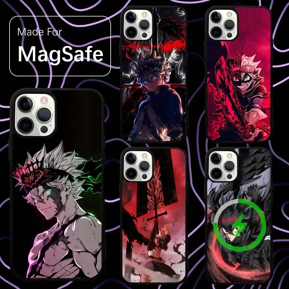 

B-Black Clover Asta Phone Case For iPhone 17,16,15,14,13,12,11,Pro,Max,Plus,Mini,SE,Air Magsafe Magnetic Wireless Charging