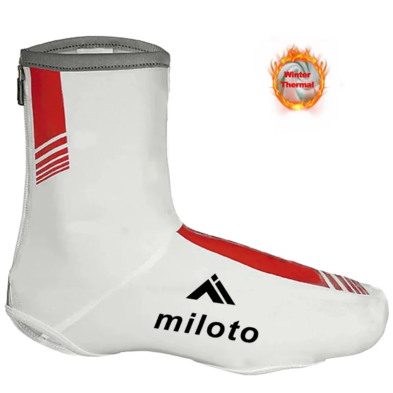 MILOTO-Thermal Fleece Cycling Shoe Cover for Men and Women, Bicycle Overshoes, MTB Bike Shoes Covers, Sport, Winter