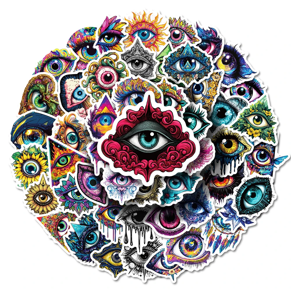 10/30/50pcs Cool Gothic Eye Graffiti Stickers Decals DIY Skateboard Laptop Motorcycle Suitcase Waterproof Scrapbooking Sticker view 3