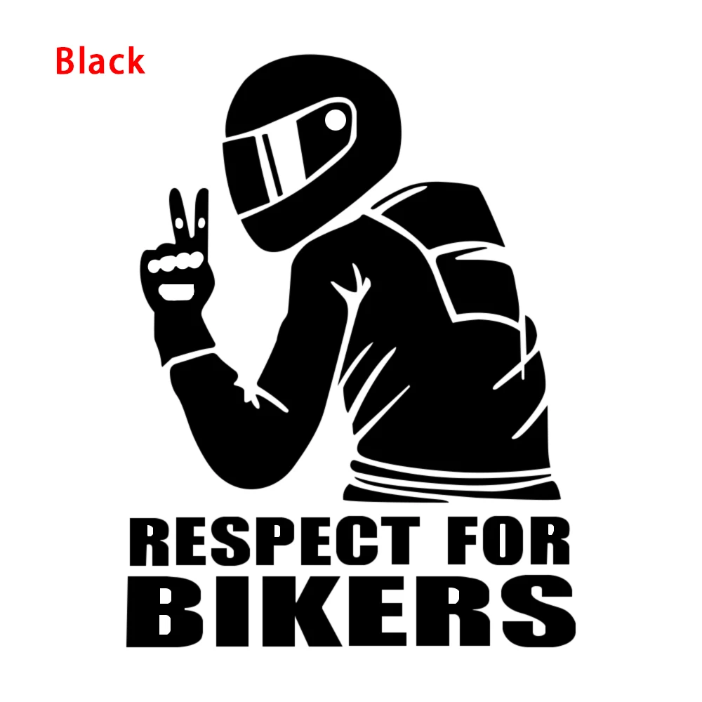 Car Sticker Respect for Bikers Waterproof Reflective Sticker Decal Funny Vinyl Bike Motorcycle Car Styling Applique 15cm